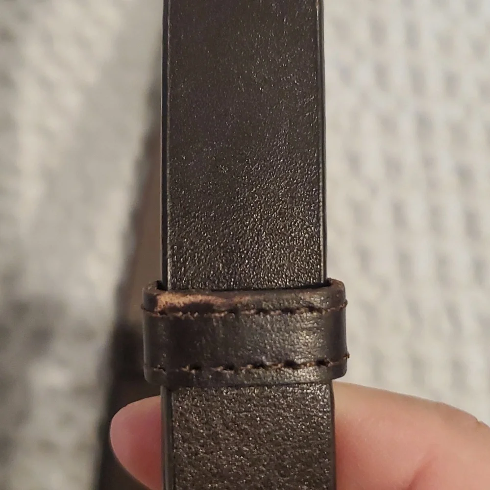 Coldwater Creek Women Genuine Leather Belt Hook Closure Brown  Size L/X